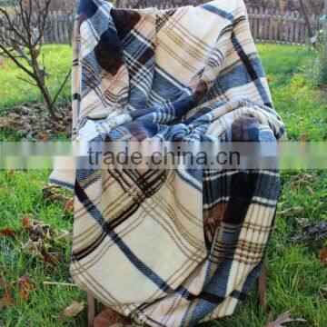 Super Tartan Plaid Brown Soft Winter Cabin Flannel Throw Blanket