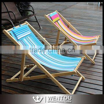 Wholesale Fashion Stripe Wood Beach Chair