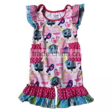 Yawoo birdcage patterns cute baby summer clothing baby clothes romper