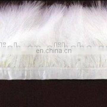 Garment ornament Largo zona plumas white feather collar strip MW-0190