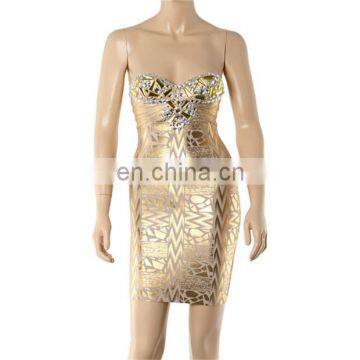 High quality sexy shinny crystal rhinestones mini wedding dress