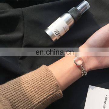 Water Drop Bracelet Simple Transparent Disk Glossy Glass Bead Bracelet photo-1