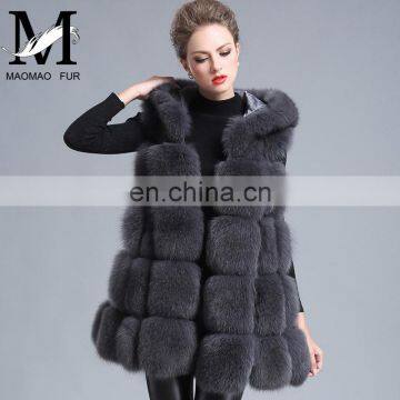 Jiaxing Tongxiang Wholesale Fur Vests Style New Women's Coat Real Fox Fur Vest