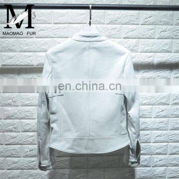 Wholesale Fashion Clothes Cheap Floral Real Leather Jacket Girl photo-2