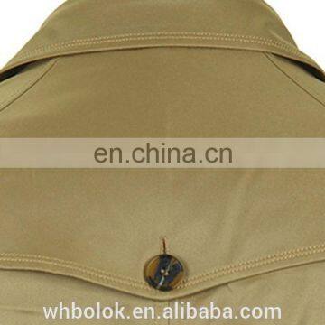 Factory Wuhan Wholesale Men's Cotton Polyester Long Coat With Belt