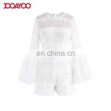 Trendy New Designs White Ladies Jumpsuit Crochet Playsuit Romper photo-5