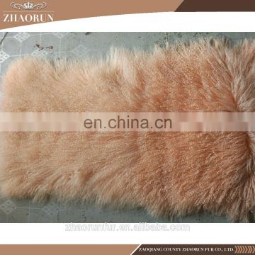 High quality long hair Mongolian lamb fur plate real Tibet lamb fur plate for garment