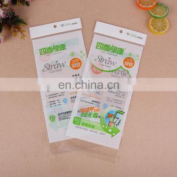 Custom logo design printing low price customized printing self adhesive OPP/PVC/CPP plastic straws packing bags