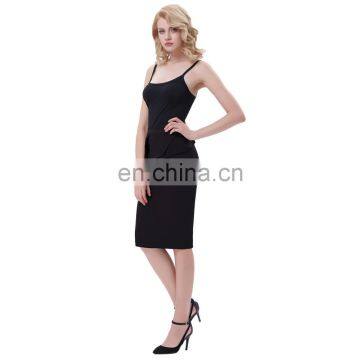Grace Karin Womens Solid Color High Stretchy Hips-Wrapped Vintage Retro Black Pencil Skirt CL010454-1 photo-4