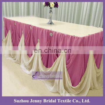 TC106K chiffon drape for wedding decoration table skirting