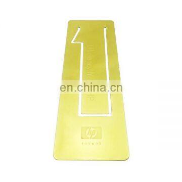 custom zinc alloy gold computer brand creative bookmark with logo