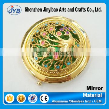 wholesale wedding favors peacock frame compact cosmetic for make up