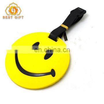 Fashion Smiling Face Rubber Traveling Luggage Tag