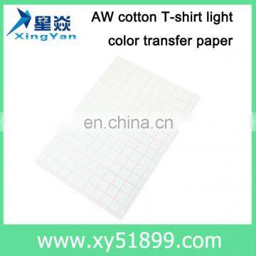 Sublimation paper/Transfer paper/AW cotton T-shirt light color transfer paper