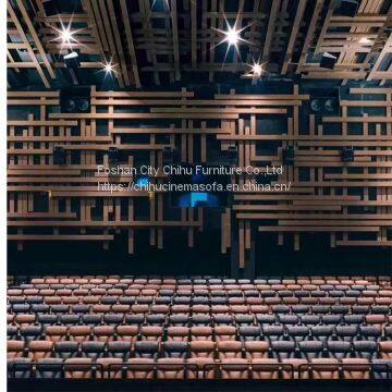 Hot Sale Fixed Back Leather Movie Theater Cinema Sofa photo-3