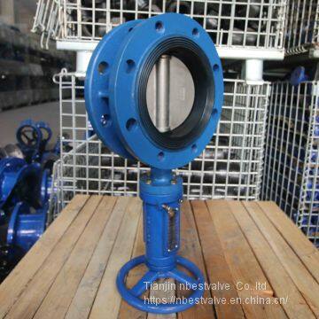 PN10 / PN16 Worm Gear Flange Butterfly Valve Manual Medium Pressure