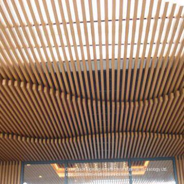 2018 new design aluminum square tube wooden grain stone  outdoor/indoor  in guangzhou