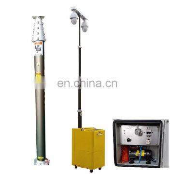 3.3m Natural Color Portable Tripod Telecom Telescopic Camera Mast With Supporting Poles