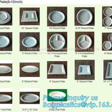 SUGARCANE,BAGASSE PLA DINNERWARE BIO ECO TABLEWARE CUP PLATE BOWL CONTAINER DISH TRAY CUTLERY PULP