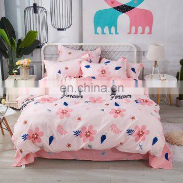 Household bedroom design print cotton fabric for bed sheet 100 cotton bedding set