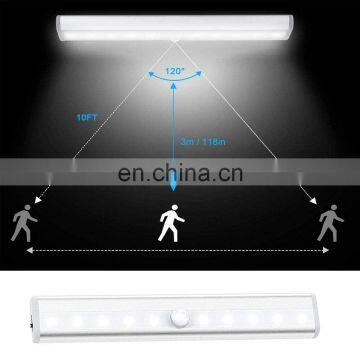 Rechargeable 10LED Cabinet Lights Kitchen PIR Body Motion Sensor Night Light Under Cabinet LED Closet Light photo-3