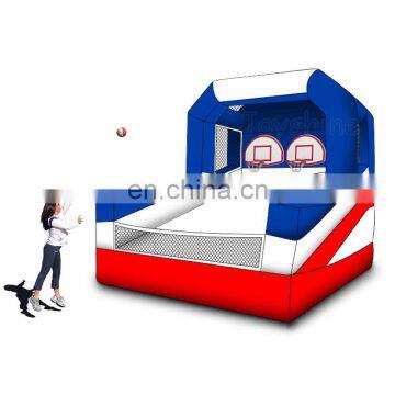 Outdoor Inflatable Basketball Shoot Game Hoop Court Shooting Bouncer For Sale