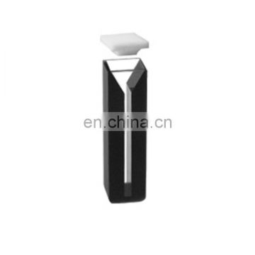 UV Cuvette Biochemistry Cell 50mm Path Length Semi-Micro cell with black walls and stopper