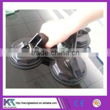 Stainless steel handle natural rubber suction cups for glass 3-cups 180KG loading weight(V070)