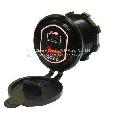 Refitting 12/24V PD45W QC3.0 Fast Usb Car Charger