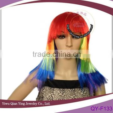 cheap wholesale football custom color team sports fans wigs for sale