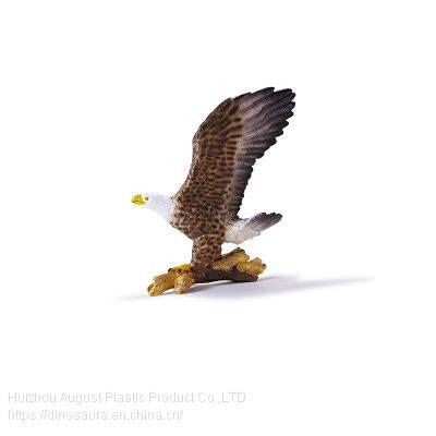 Custom Bald Eagle Figurine Home Office Decoration Eagle Animal Model Toy Soft Vinyl Wildlife Animal Action Figure Feng Shui photo-4