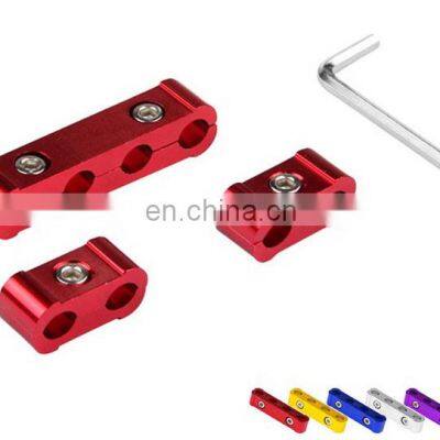 CHROME ENGINE SPARK PLUG WIRE SEPARATOR DIVIDER CLAMP KIT