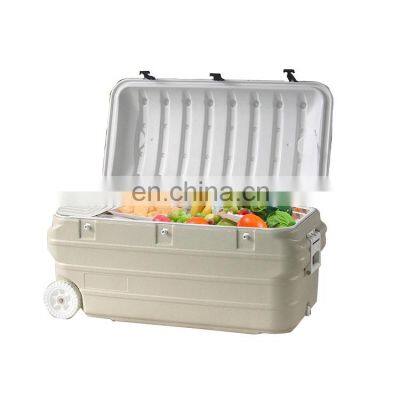 Большая охладительная коробка 160 л, 170 л, 180 л из пластика для использования на открытом воздухе, для рыбалки на льду и как столик