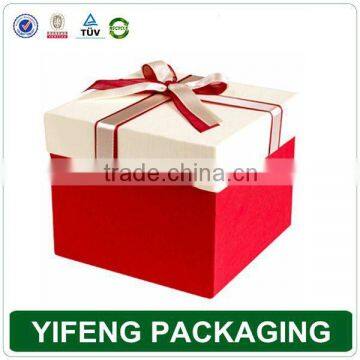 Red Fancy Color Paper Gift Box, Christmas Red Gift Box