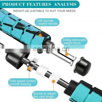 Wholesale Custom Pvc Adjustable Cordless Speed Skipping Rope Digital Weighted Sponge Jump Rope photo-5