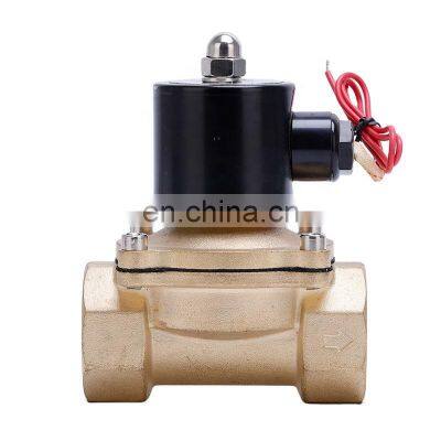 DC12V24V AC110V220V380V Brass Automatic 2W Series Normally Closed Type Electric Solenoid Valve Price Water/Air Solenoid Valve