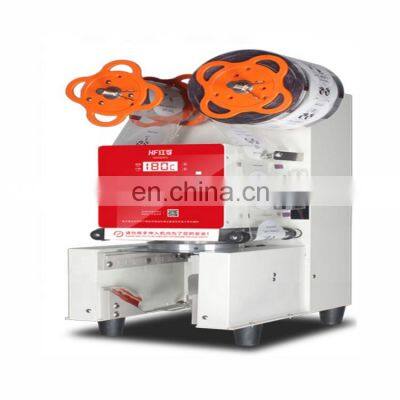 automatic milk tea fruit juice plastic cup sealing machine