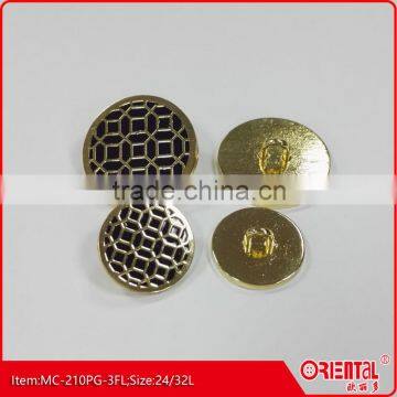 high end metal enamel button for suit