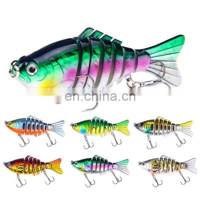 Classic 10cm 15.6g  6 colors  Pike Fishing Baits Hook 7 Segment Lifelike Skin Multi Joint Body Pike Lure