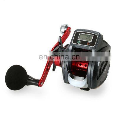 Fishing Reel Baitcasting Reel Counter Line In Meter 6.3:1 Digital Reel Full Metal Spool SaltWater Wheel Trolling Coil Drag 5kg