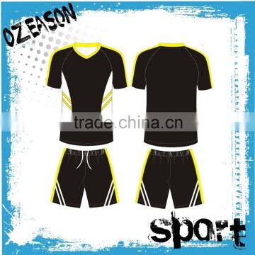 Custom Made Latest Black Soccer Jersey Manufacturer photo-5