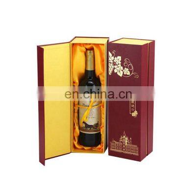 Customized Premium Cardboard Red Wine Box Carton Single Wine Paper Packaging Box Gift Box