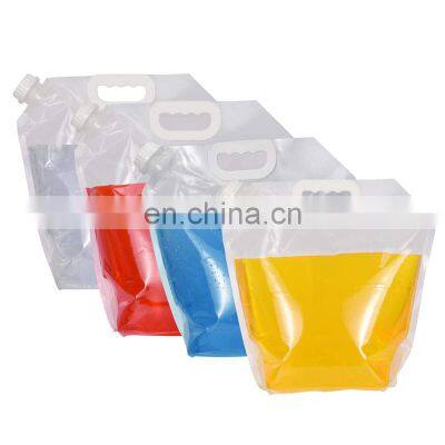 Custom stand up spout pouch with nozzle for liquid plastic bag 1.5L/2.5L/5L spout pouch