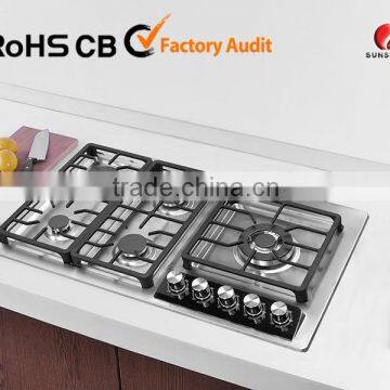 2014 hot sell stainless steel built-in 5 burners gas cooker