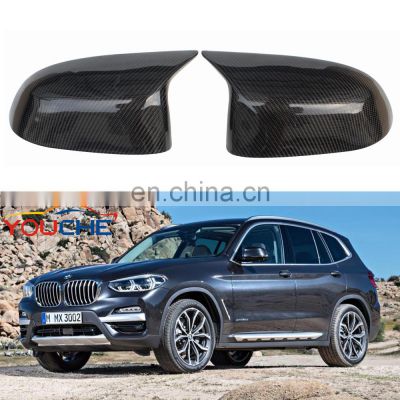 Carbon Fiber M Look Replacement Side Rearview Mirror Cover Caps For BMW X3 X4  G01 G02 2019-2020