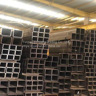 Yunnan Q235 square tube wholesale hot dip galvanized square tube 40 * 80 * 3 square tube Kunming sales square tube