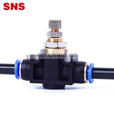 SNS SPA Series Pneumatic One Touch Union Straight Air Flow Controller Speed Control Valve With Push-to-connect Fittings photo-5