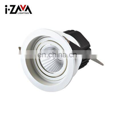 China Manufacturer Aluminum Recessed Mounted Cob 10W 12W Indoor Bedroom Market Led Spotlight