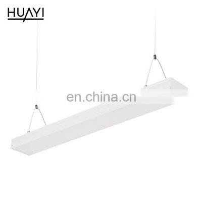 HUAYI High Brightness Simple Aluminum 26w 30w Office Hotel Indoor Ceiling Hanging Led Linear Light