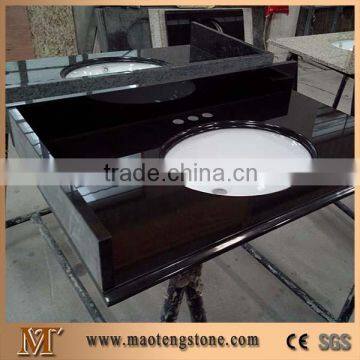 Bathroom Countertop with Integral Bowl China Black Granite Vanity Top